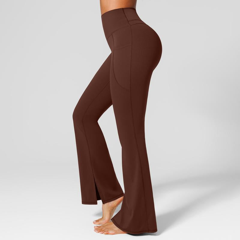 BRXL High Waist Flare Leggings for Women with Pockets 30" No Front Seam Bootcut Bell Bottom Yoga Pants Gym Workout Lounge