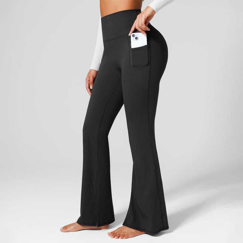 BRXL High Waist Flare Leggings for Women with Pockets 30" No Front Seam Bootcut Bell Bottom Yoga Pants Gym Workout Lounge