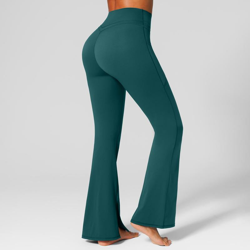 BRXL High Waist Flare Leggings for Women with Pockets 30" No Front Seam Bootcut Bell Bottom Yoga Pants Gym Workout Lounge