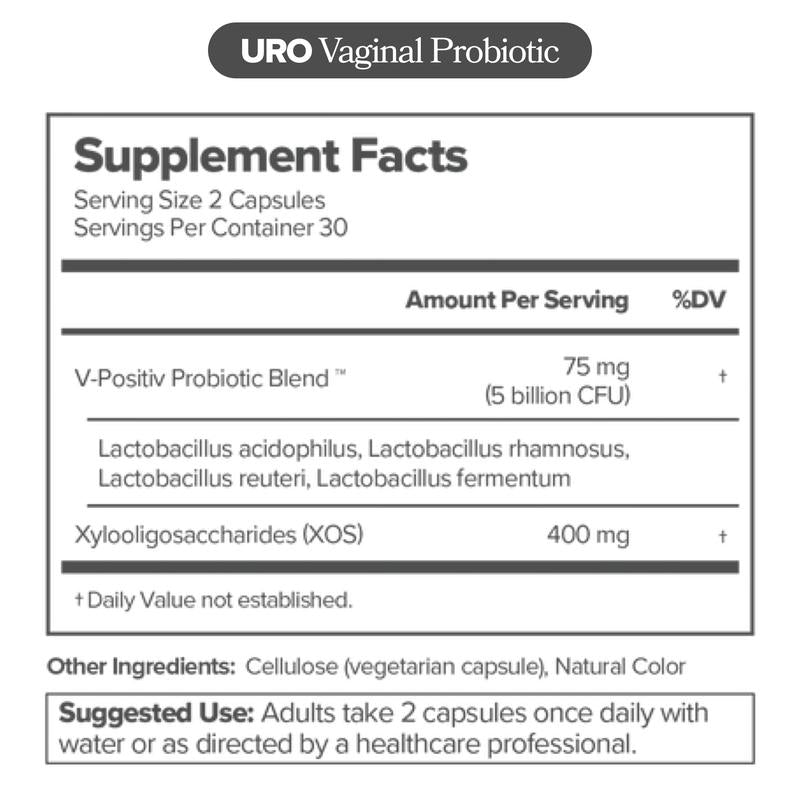 Wet & Wild Bundle - URO Women'S Probiotic Capsules (30 Servings) and URO Moisture & Mood Capsules (30 Servings) with Ashwagandha and Gingko Biloba