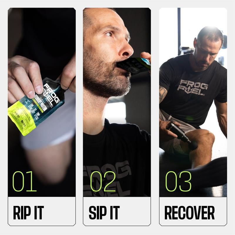 Frog Fuel Power Energized Daily Recovery Protein Shot with Caffeine - Berry - 24 1Oz Ready-To-Drink Shots Collagen Colagen Fitness Supplement