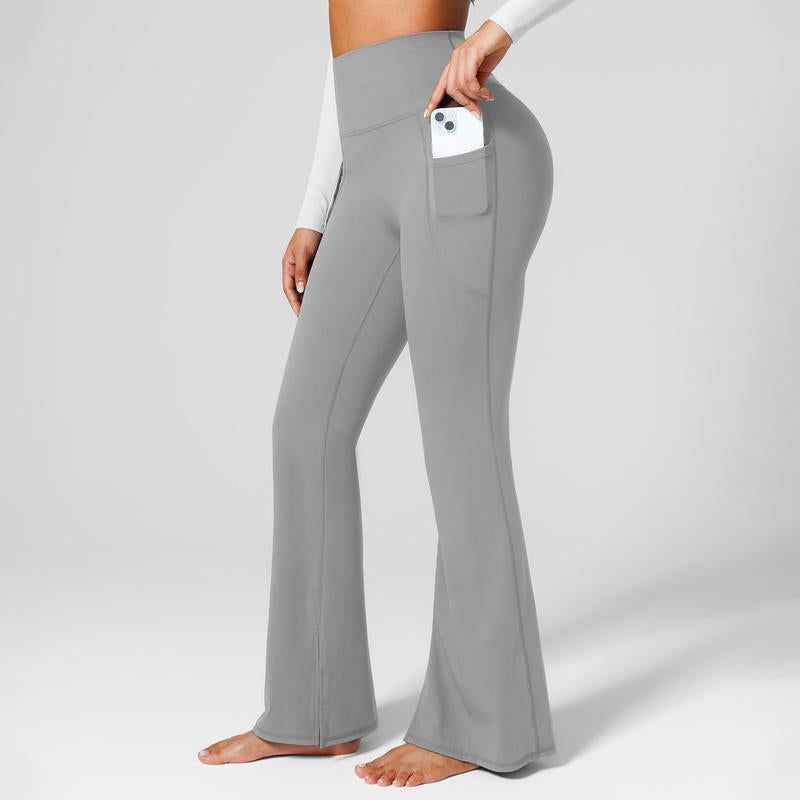 BRXL High Waist Flare Leggings for Women with Pockets 30" No Front Seam Bootcut Bell Bottom Yoga Pants Gym Workout Lounge