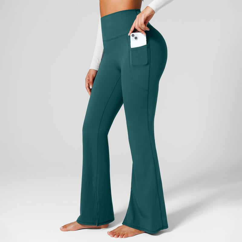 BRXL High Waist Flare Leggings for Women with Pockets 30" No Front Seam Bootcut Bell Bottom Yoga Pants Gym Workout Lounge