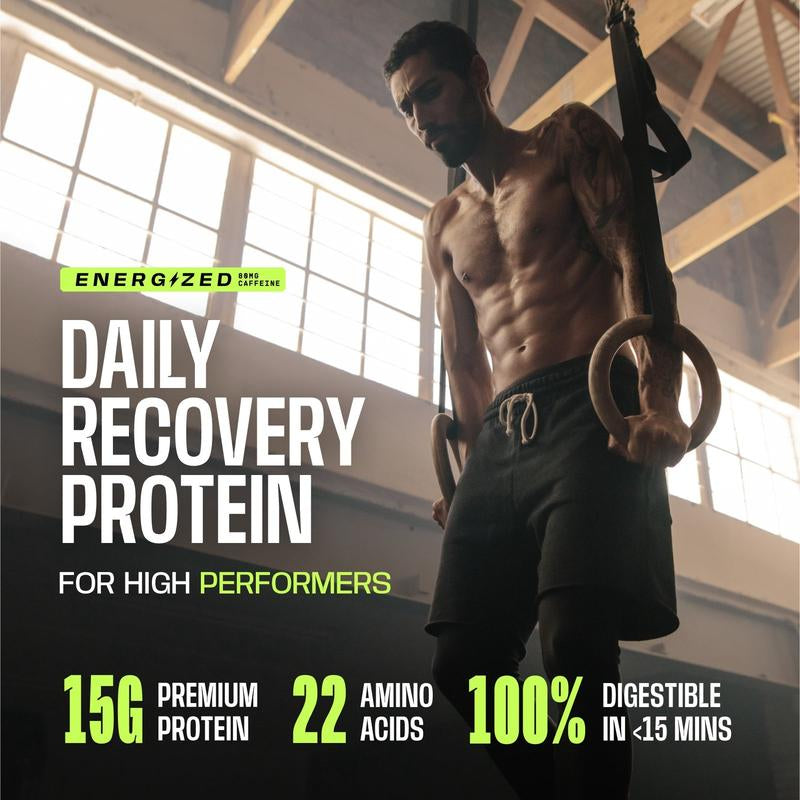 Frog Fuel Power Energized Daily Recovery Protein Shot with Caffeine - Berry - 24 1Oz Ready-To-Drink Shots Collagen Colagen Fitness Supplement