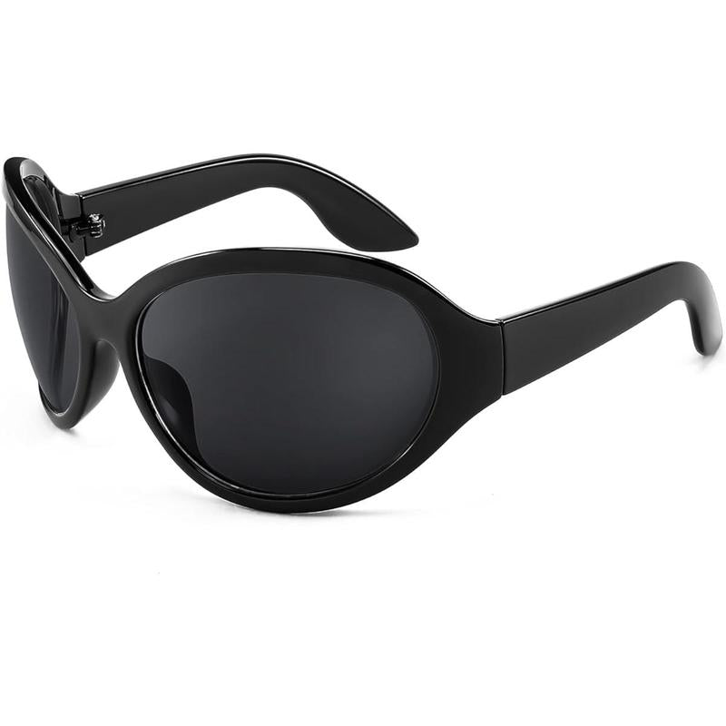 FEISEDY Oversized Trendy Sunglasses Classic Oval Wrap around Stylish Big Frame Shade Women Glasses B2391