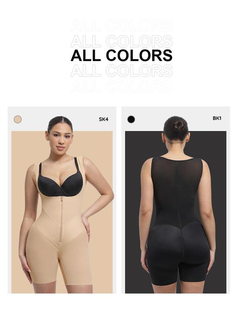 Feelingirl Fajas Colombianas Shapewear for Women Tummy Control Postpartum Body Shaper Butt Lifting Bodysuit with U-Shaped Front & High-Back Coverage