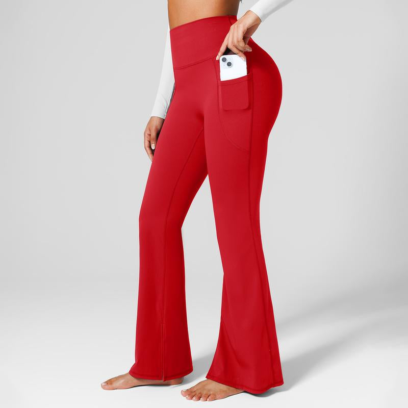 BRXL High Waist Flare Leggings for Women with Pockets 30" No Front Seam Bootcut Bell Bottom Yoga Pants Gym Workout Lounge