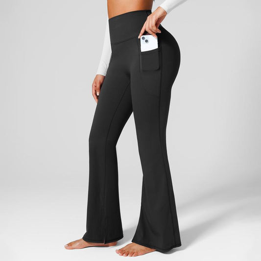 BRXL High Waist Flare Leggings for Women with Pockets 30" No Front Seam Bootcut Bell Bottom Yoga Pants Gym Workout Lounge